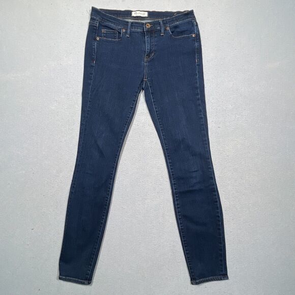 Madewell Jeans Women Size 28 Mid Rise Ankle‎ Skinny Medium Wash Denim Blue - Picture 1 of 10